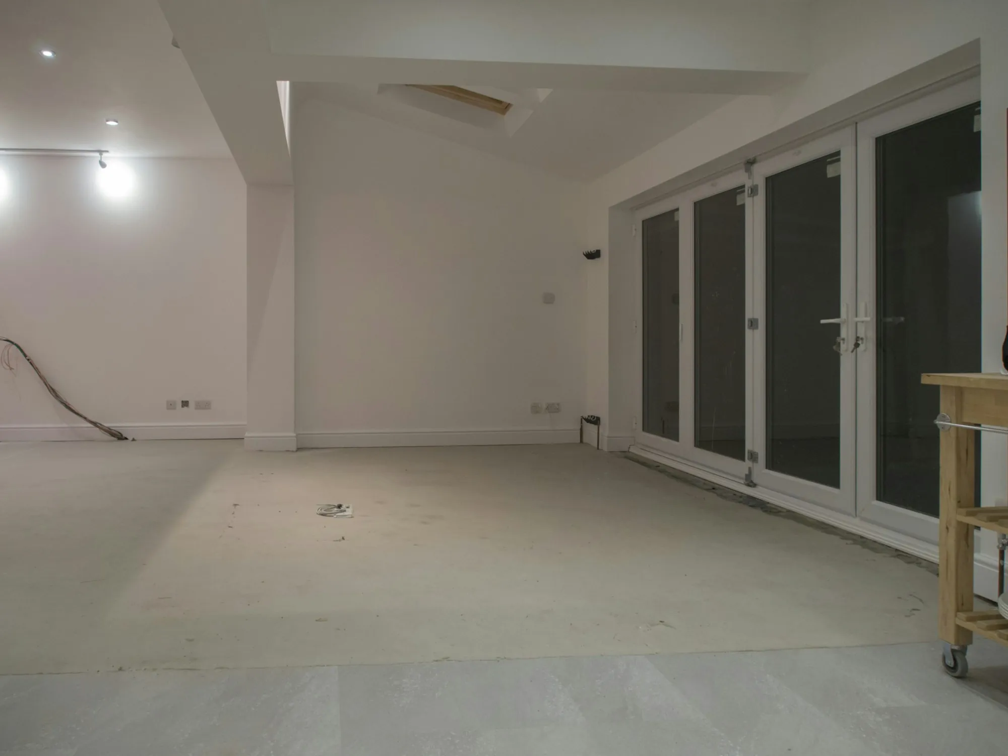 Finished basement living space