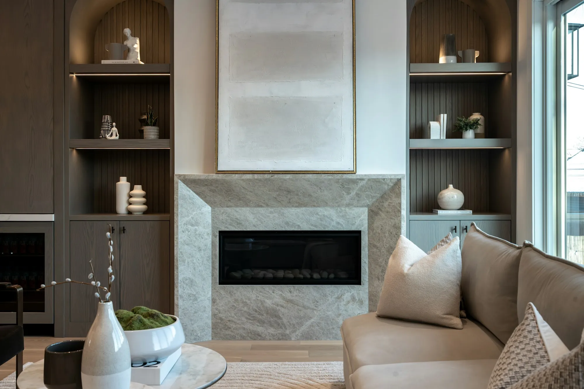 Renovated living space in a family home